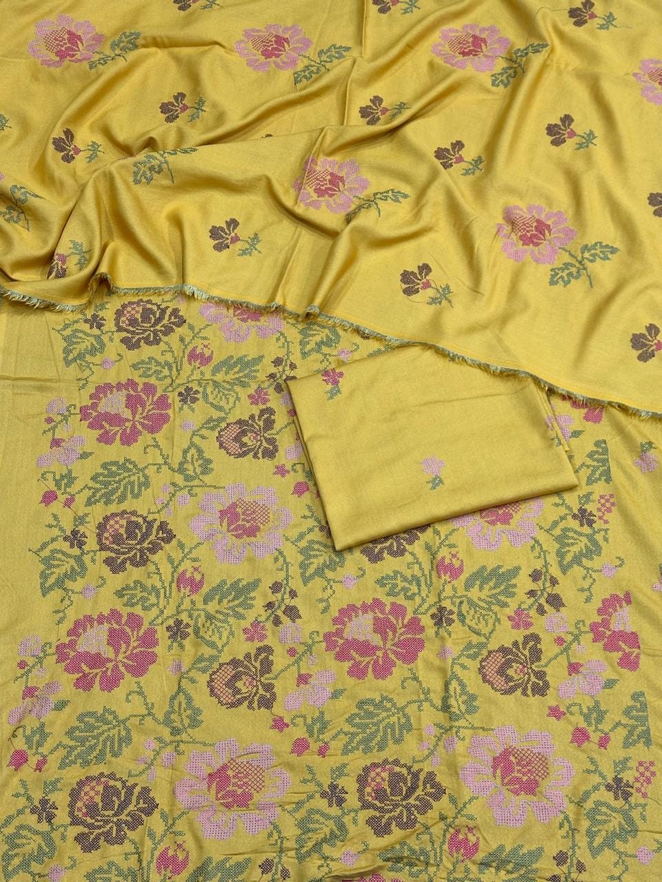 Karandi 3 Piece Suit with Karandi Dupatta
